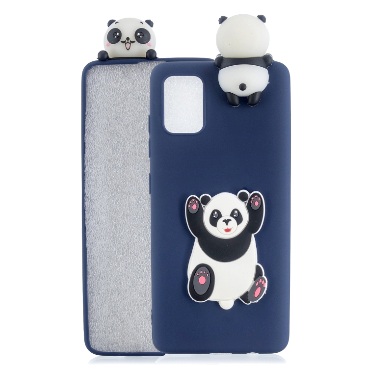 

For Galaxy A41 Shockproof 3D Lying Cartoon TPU Protective Case(Panda)