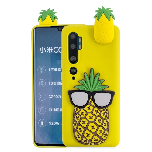 

For Xiaomi Mi Note 10 Shockproof 3D Lying Cartoon TPU Protective Case(Pineapple)