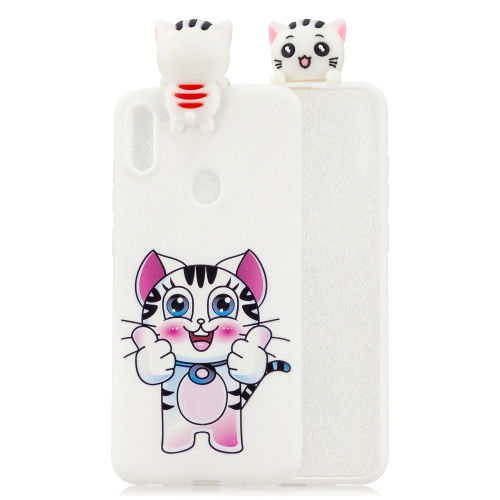 

For Galaxy A11 Shockproof Cartoon TPU Protective Case(Cat)