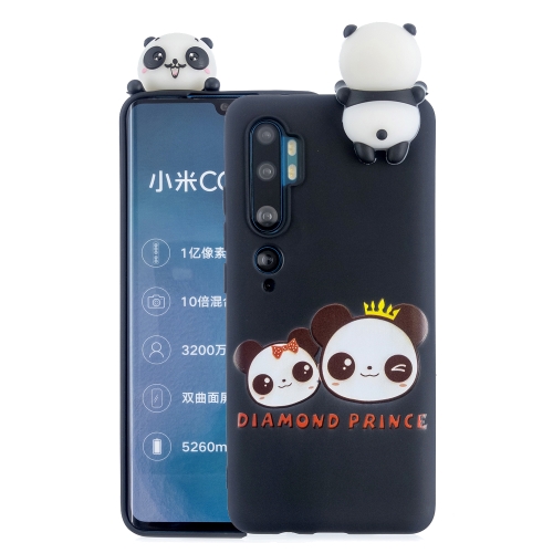 

For Xiaomi Mi Note 10 Shockproof Cartoon TPU Protective Case(Two Pandas)