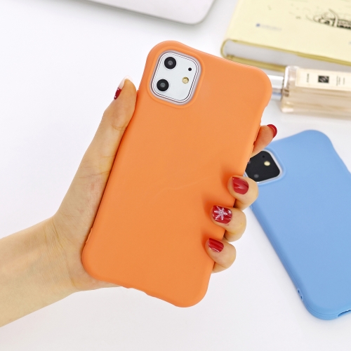 

For iPhone 11 Solid Color TPU Slim Shockproof Protective Case(Orange)