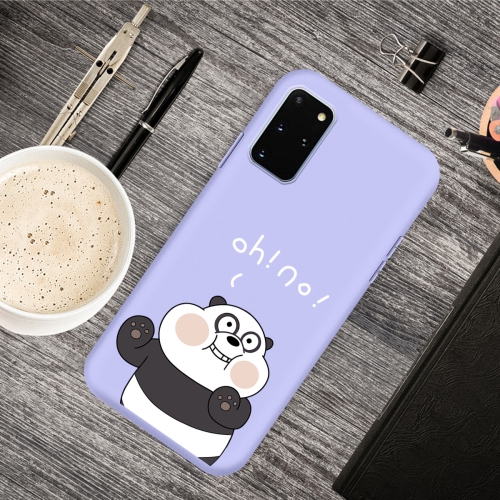 

For Galaxy S20 Cartoon Animal Pattern Shockproof TPU Protective Case(Purple Panda)