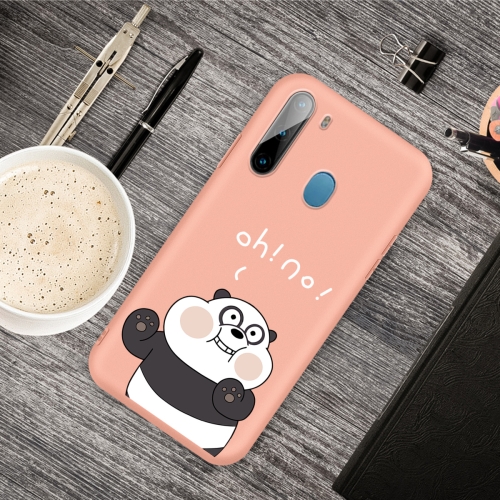 

For Galaxy A21 Cartoon Animal Pattern Shockproof TPU Protective Case(Orange Panda)