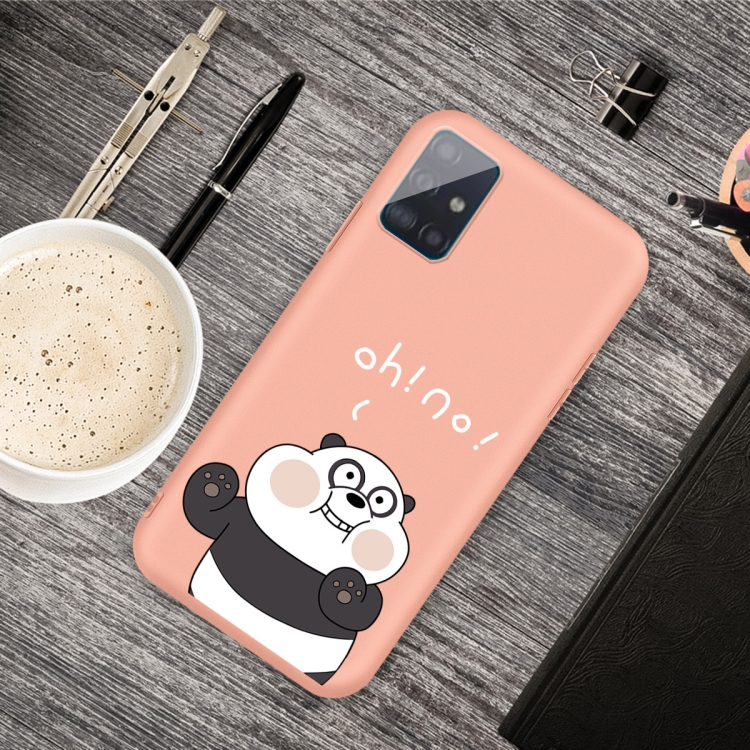 

For Galaxy A71 Cartoon Animal Pattern Shockproof TPU Protective Case(Orange Panda)