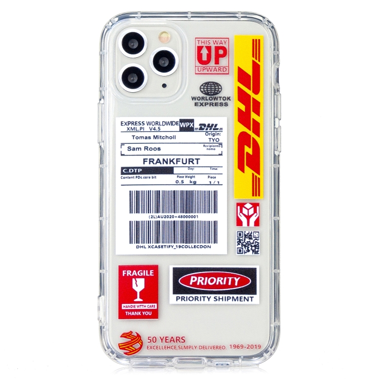 

For iPhone 11 Pro Max Transparent TPU Pattern Protective Case(White Label)