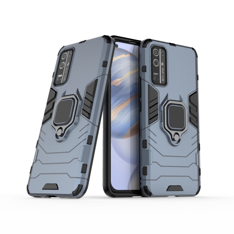 

For Huawei Honor 30 PC + TPU Shockproof Protective Case with Magnetic Ring Holder(Navy)