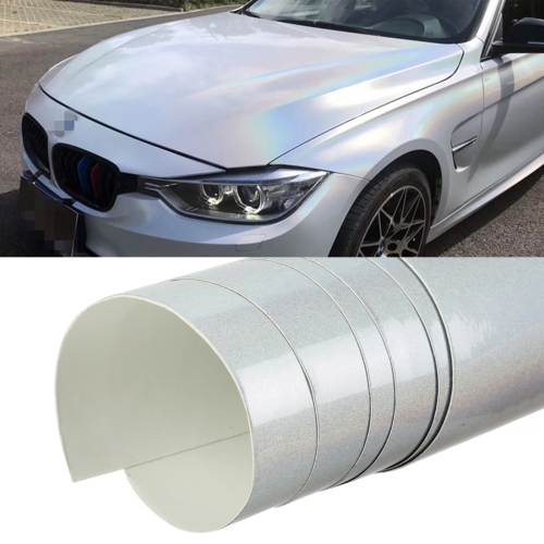 

1.52 x 0.5m Auto Car Decorative Wrap Film Laser PVC Body Changing Color Film(Laser White)