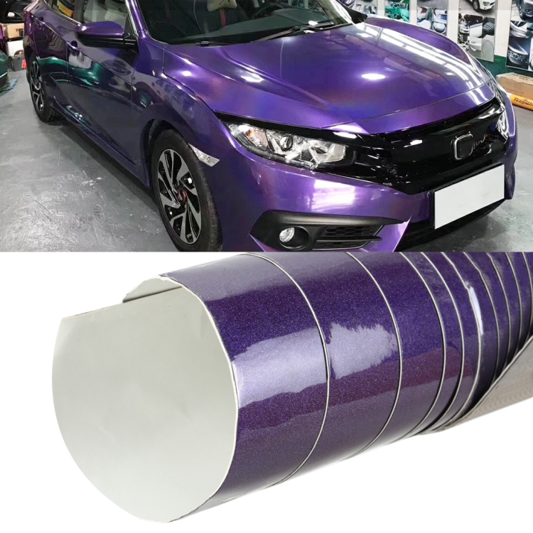 

8 x 0.5m Auto Car Decorative Wrap Film Laser PVC Body Changing Color Film(Laser Purple)