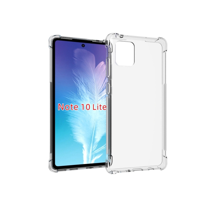 

For Galaxy Note 10 Lite Shockproof Non-slip Waterproof Thickening TPU Protective Case(Transparent)