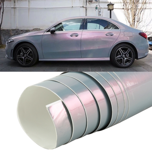 

1.52 x 0.5m Auto Car Decorative Wrap Film Bicolor Candy PVC Body Changing Color Film(Grey Charm Red)