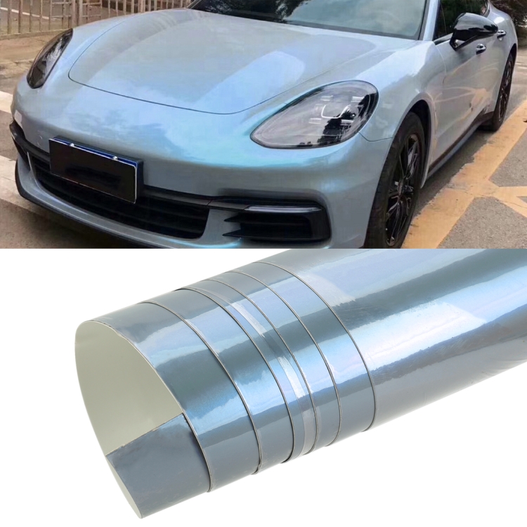 

8 x 0.5m Auto Car Decorative Wrap Film Bicolor Candy PVC Body Changing Color Film(Fantasy Grey)