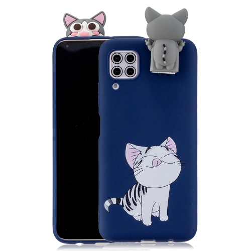 

For Huawei P40 Lite Cartoon Shockproof TPU Protective Case with Holder(Big Eared Rabbit)