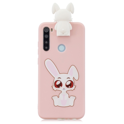 

For Galaxy A21 Cartoon Shockproof TPU Protective Case with Holder(Big Eared Rabbit)