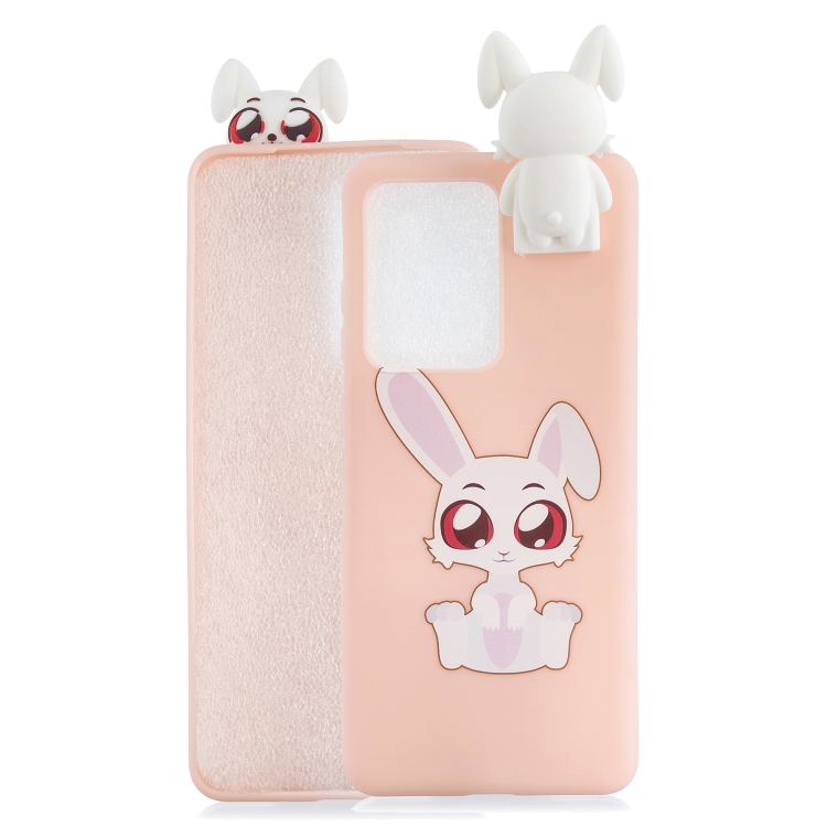 

For Huawei P40 Pro Cartoon Shockproof TPU Protective Case with Holder(Big Eared Rabbit)