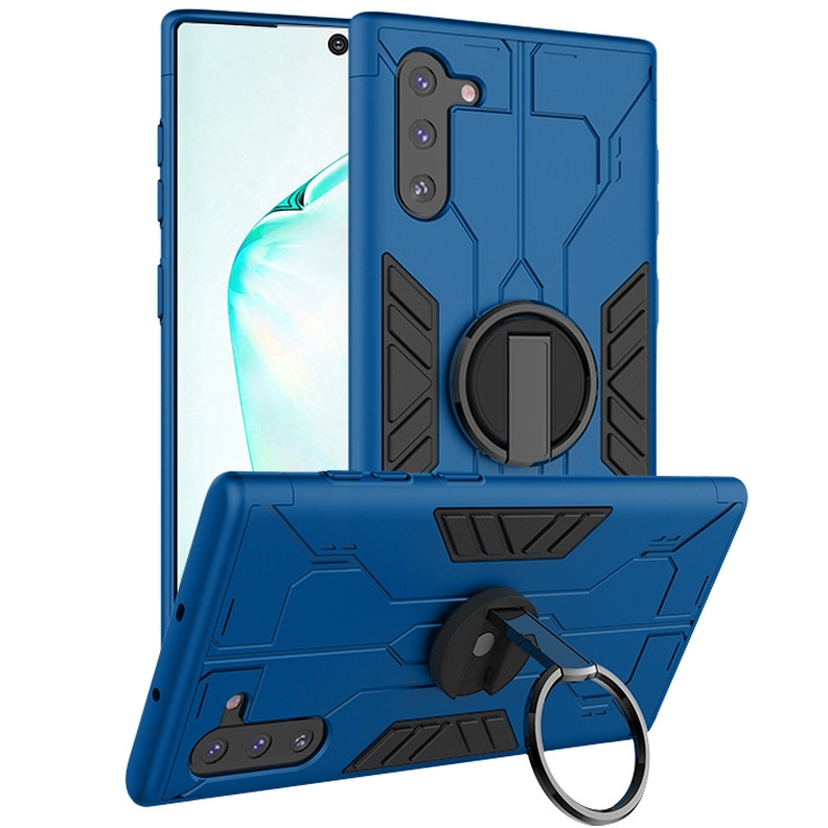 

For Galaxy Note10 Tank Three-stage Splicing Shockproof TPU + PC + Metal Case with Ring Holder(Blue)