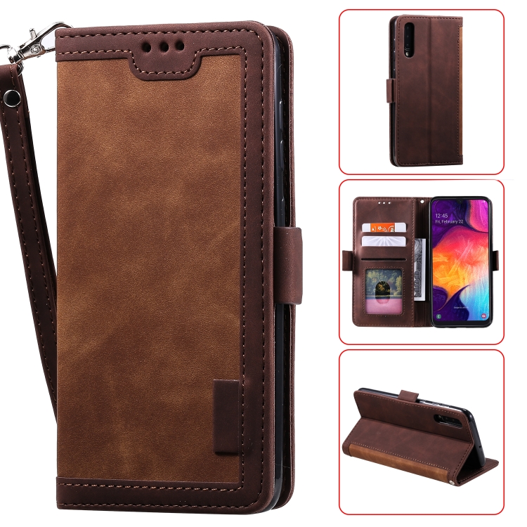 

For Huawei P30 Retro Splicing Horizontal Flip Leather Case with Card Slots & Holder & Wallet(Brown)