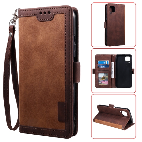 

For Huawei P40 Lite Retro Splicing Horizontal Flip Leather Case with Card Slots & Holder & Wallet(Brown)