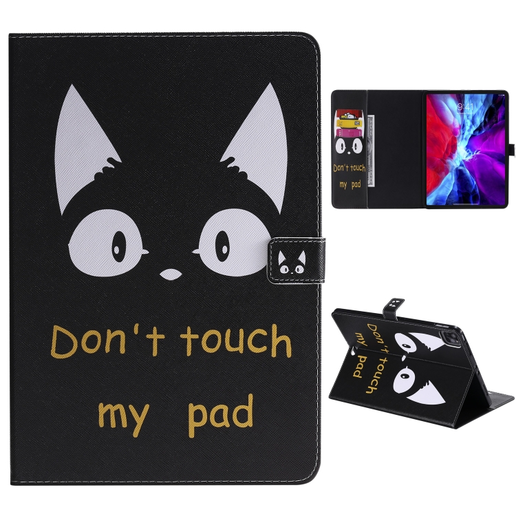 

For iPad Pro 11 (2020) Colored Drawing Horizontal Flip Leather Case with Holder & Card Slot & Wallet(Cat Ears)