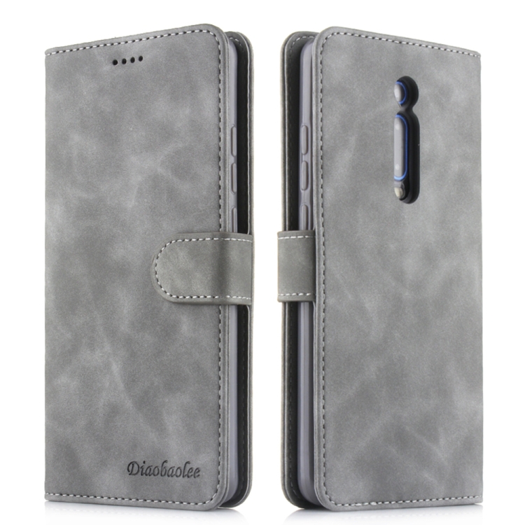 

For Xiaomi Redmi 8 / 8A Diaobaolee Pure Fresh Texture Horizontal Flip Leather Case with Holder & Card Slot & Wallet & Photo Frame(Grey)