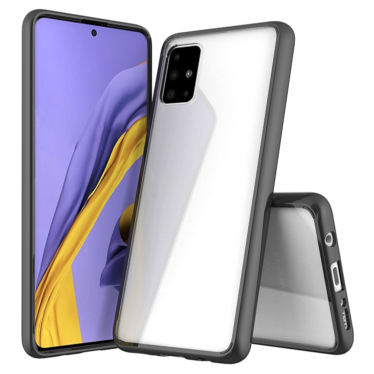 

For Galaxy A51 5G Shockproof Scratchproof TPU + Acrylic Protective Case(Black)