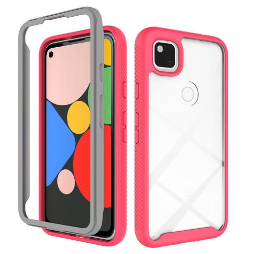 

For Google Pixel 4a Starry Sky Solid Color Series Shockproof PC + TPU Protective Case(Red)