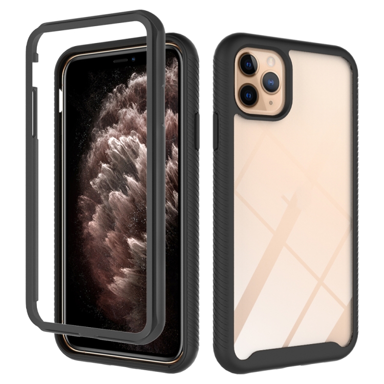 

For iPhone 11 Pro Max Starry Sky Solid Color Series Shockproof PC + TPU Protective Case(Black)