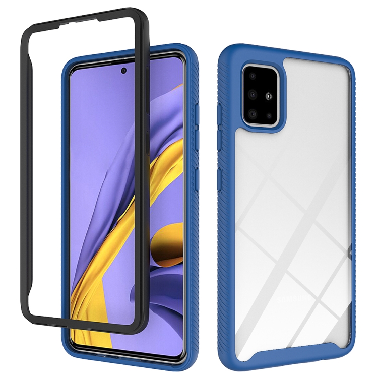 

For Galaxy A31 Starry Sky Solid Color Series Shockproof PC + TPU Protective Case(Royal Blue)