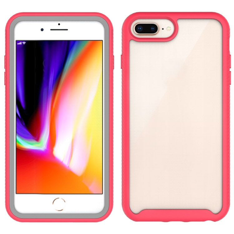 

For iPhone 6 Plus / 7 Plus / 8 Plus Starry Sky Solid Color Series Shockproof PC + TPU Protective Case(Red)