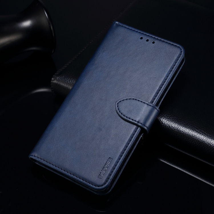 

For Huawei P Smart 2019 GUSSIM Business Style Horizontal Flip Leather Case with Holder & Card Slots & Wallet(Blue)