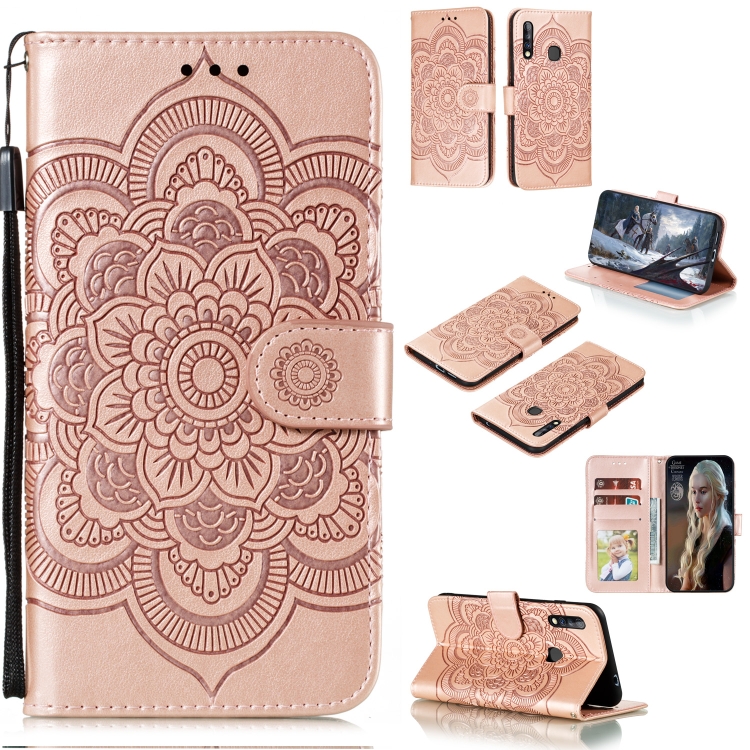 

Mandala Embossing Pattern Horizontal Flip PU Leather Case with Holder & Card Slots & Walle & Lanyard(Pink)