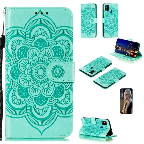 

Mandala Embossing Pattern Horizontal Flip PU Leather Case with Holder & Card Slots & Walle & Lanyard(Green)