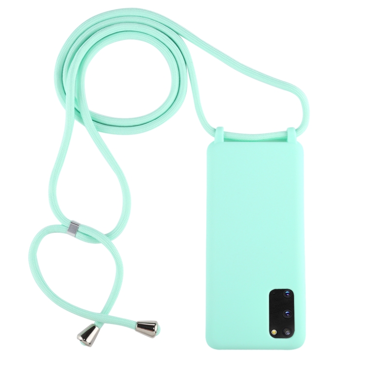 

For Galaxy S20 Candy Color TPU Protective Case with Lanyard(Mint Green)