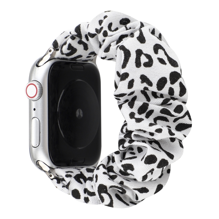 

For Apple Watch Series 6 & SE & 5 & 4 40mm / 3 & 2 & 1 38mm Cloth + Stainless Steel Hair Ring Watchband(Spot)