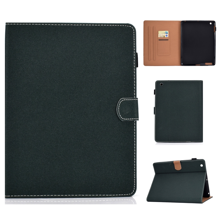 

For iPad 4 / 3 / 2 Solid Color Tablet PC Universal Magnetic Horizontal Flip Leather Case with Card Slots & Holder(Green)