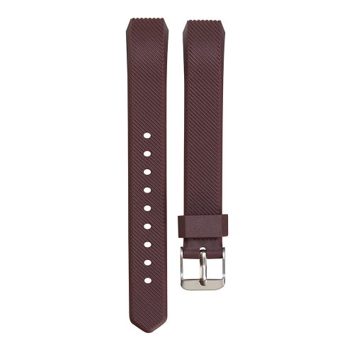 

For Fitbit Alta Silicone Replacement Wrist Strap Watchband with Buckle(Brown)