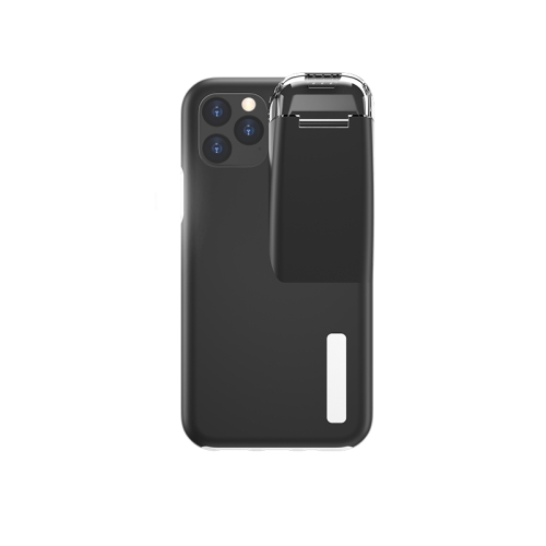 

For iPhone 11 Pro TPU+PC Protective Case with Charging Compartment, Can Be Placed in AirPods 1 / 2(White + Black)