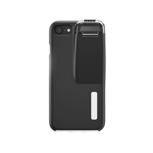 

For iPhone SE 2020 / 8 / 7 TPU+PC Protective Case with Charging Compartment, Can Be Placed in AirPods 1 / 2(White + Black)