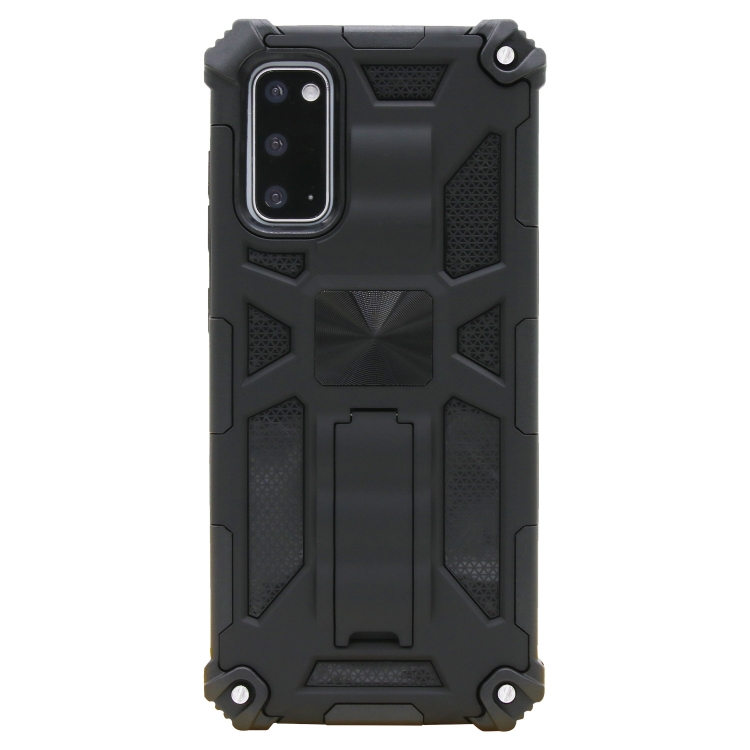 

For Galaxy S20 Shockproof TPU + PC Magnetic Protective Case with Holder(Black)