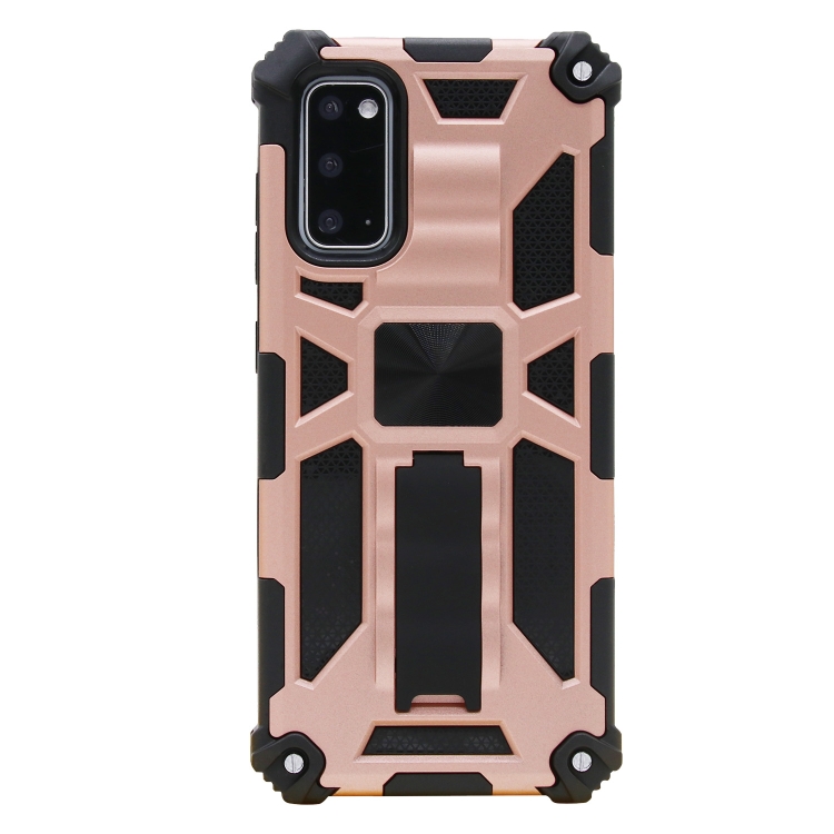 

For Galaxy S20 Shockproof TPU + PC Magnetic Protective Case with Holder(Rose Gold)