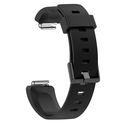

For Fitbit Inspire / Inspire HR Glossy Surface Silicone Replacement Wrist Strap Watchband, Size:S(Black)