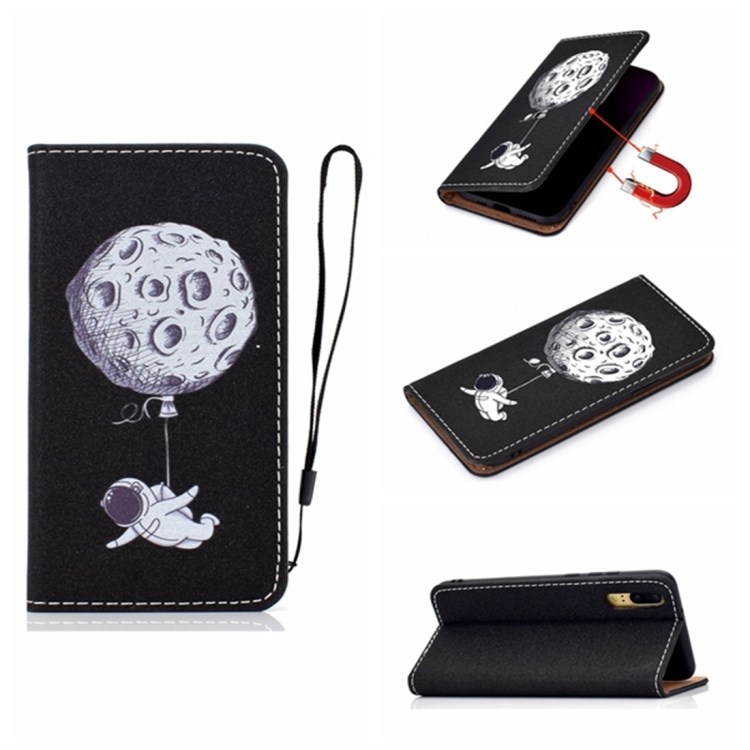

For Huawei P20 3D Painting Horizontal Flip Leather Case with Holder & Card Slot & Lanyard(Spaceman)
