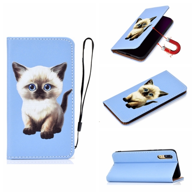 

For Huawei P20 Pro 3D Painting Horizontal Flip Leather Case with Holder & Card Slot & Lanyard(Cat)