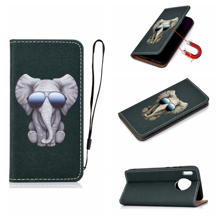 

For Huawei Mate 30 3D Painting Horizontal Flip Leather Case with Holder & Card Slot & Lanyard(Elephant)