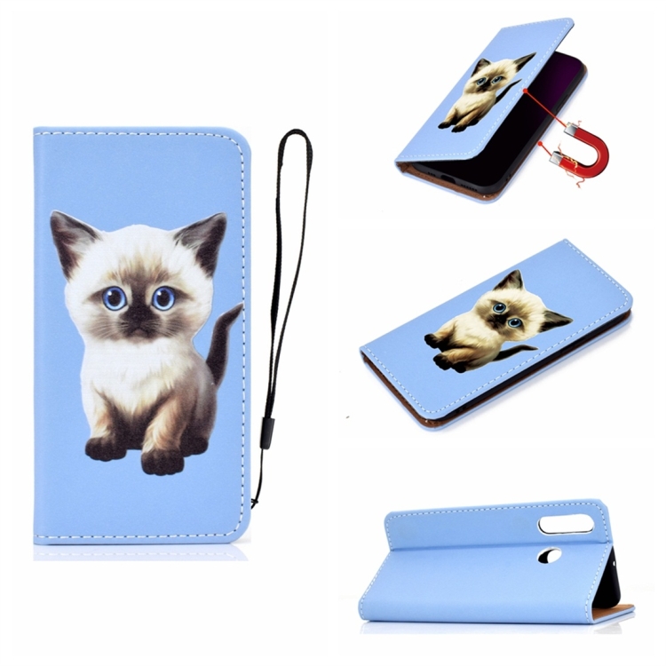 

For Huawei P30 Lite 3D Painting Horizontal Flip Leather Case with Holder & Card Slot & Lanyard(Cat)