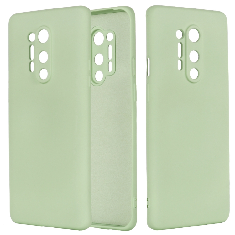 

For OnePlus 8 Pro Pure Color Liquid Silicone Shockproof Full Coverage Case(Green)