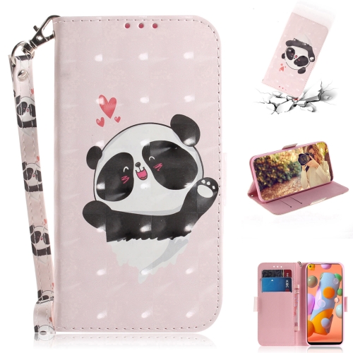 

For Galaxy A11 & M11 3D Colored Drawing Horizontal Flip Leather Case with Holder & Card Slot & Wallet & Lanyard(Love Bear)