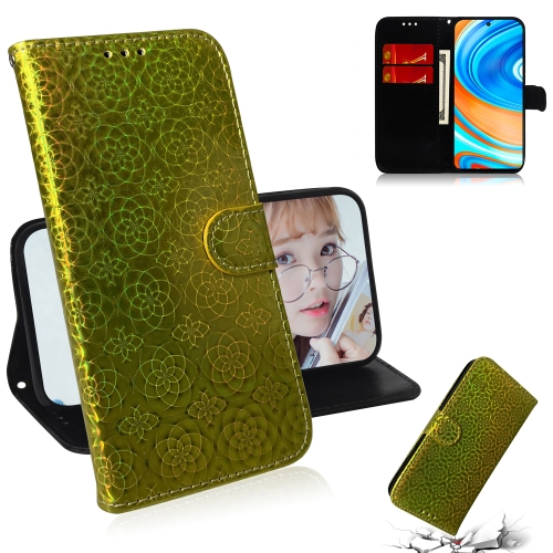 

For Xiaomi Redmi Note 9 Pro Solid Color Colorful Magnetic Buckle Horizontal Flip PU Leather Case with Holder & Card Slots & Wallet & Lanyard(Gold)