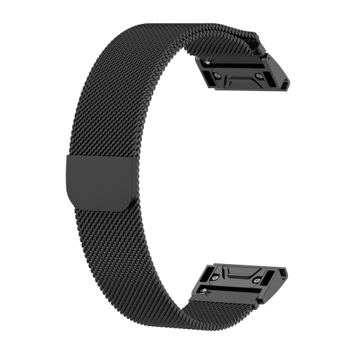 

For Garmin Fenix 5X Milanese Replacement Wrist Strap Watchband(Black)