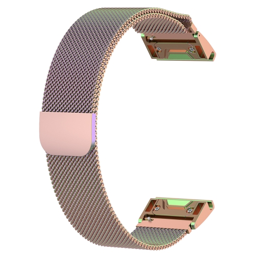 

For Garmin Fenix 5S Milanese Replacement Wrist Strap Watchband(Colorful)