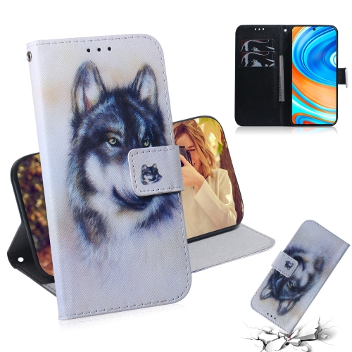 

For Xiaomi Redmi Note 9 Pro Colored Drawing Horizontal Flip Leather Case with Holder & Card Slot & Wallet(White Wolf)